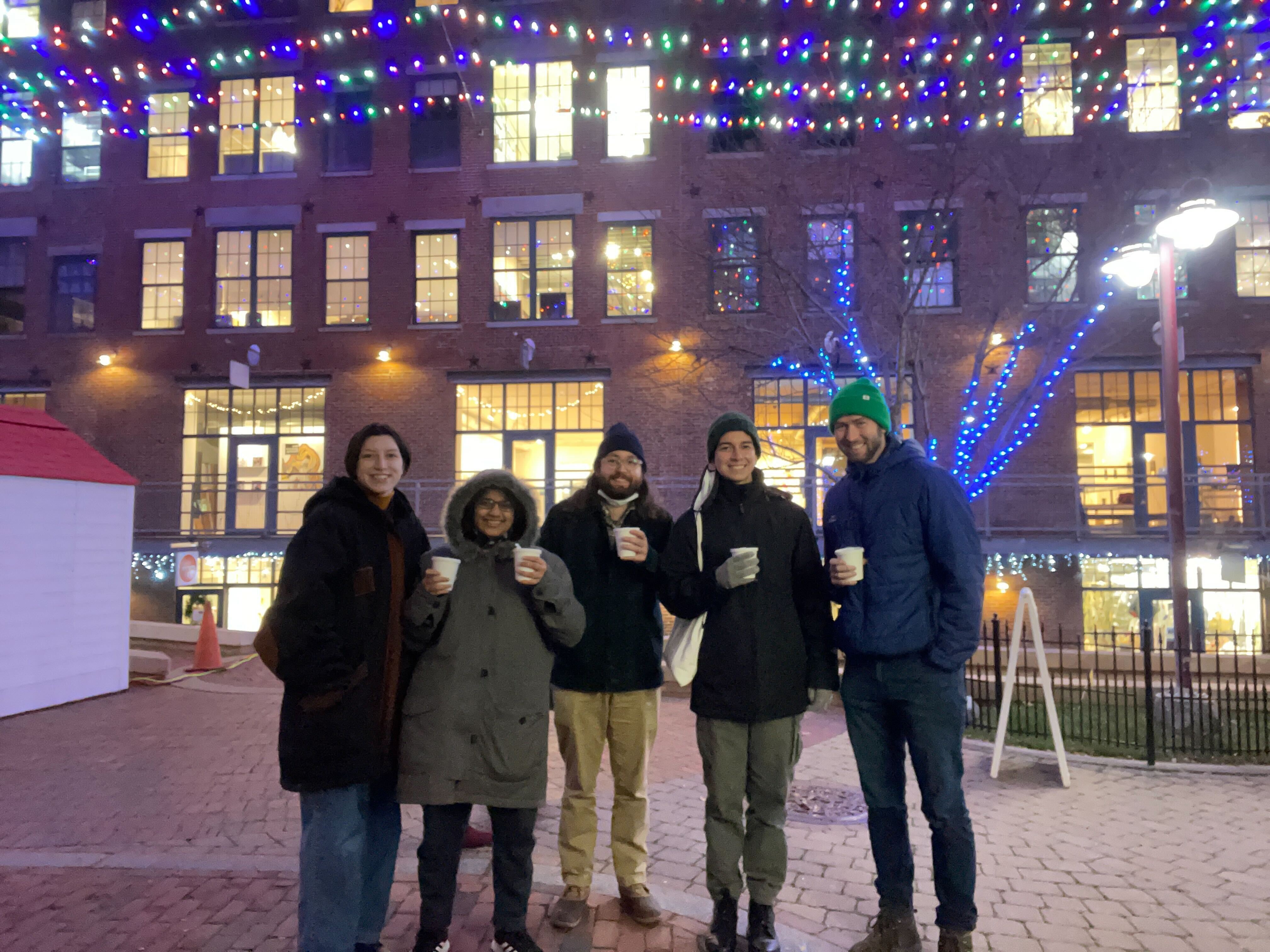 Lab outing to Boston with SJ McGeady, Kasturi Lele, Alejandro Calderon, Adam Pepi, and Lawrence Uricchio